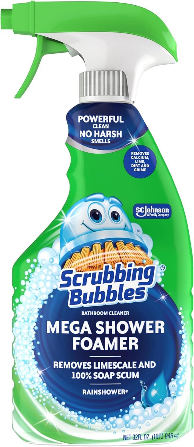 Scrubbing Bubbles Mega Bathroom Cleaner Spray - Foaming Action for Limescale & Soap Scum - 32oz