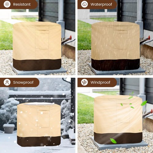 Vailge Air Conditioner Covers for Outside Units, Heavy Duty AC Covers for Outside, Waterproof AC Unit Covers Outdoor, UV&Dust&Rip& Fading Resistant