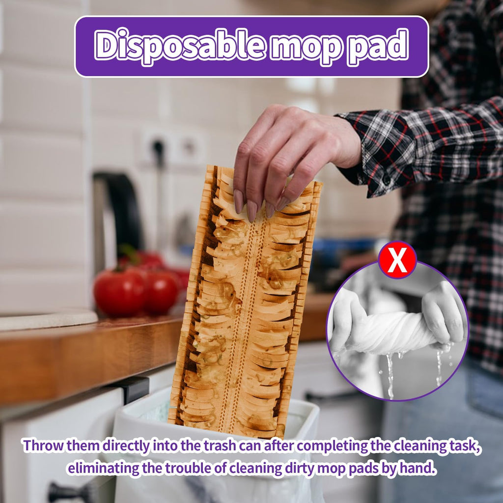 Skiennix Disposable Power Mop Pads - 10 Pack Unscented Replacement Refills for Swiffer Power Mop | Ideal for Hardwood Floors