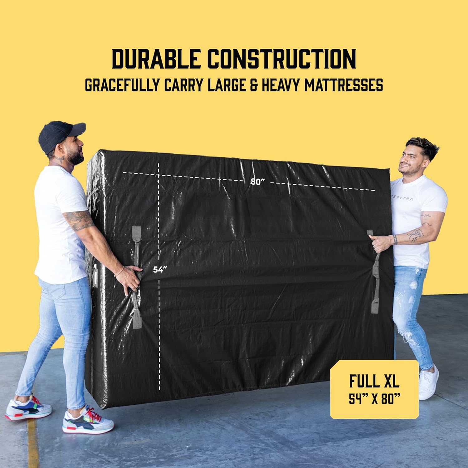 Mattress Bags for Moving by [Brand Name] - Extra-Thick Full XL Cover with 8 Handles - 2 Pack Zippered Storage Solution