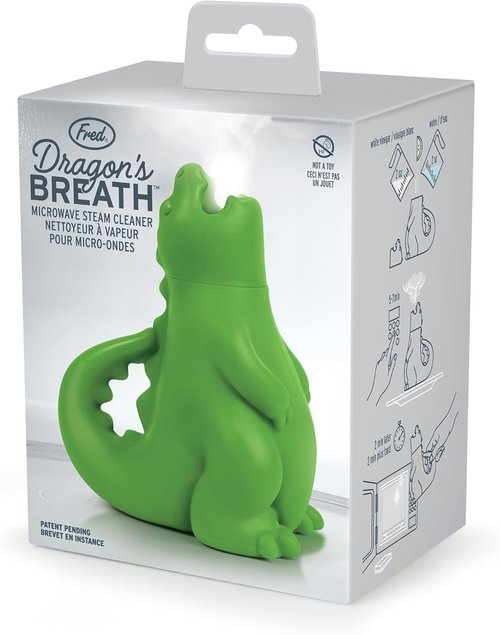 Genuine Fred Dragon's Breath Microwave Steam Cleaner - BPA-Free Silicone Design | Fun & Effective Kitchen Gadget