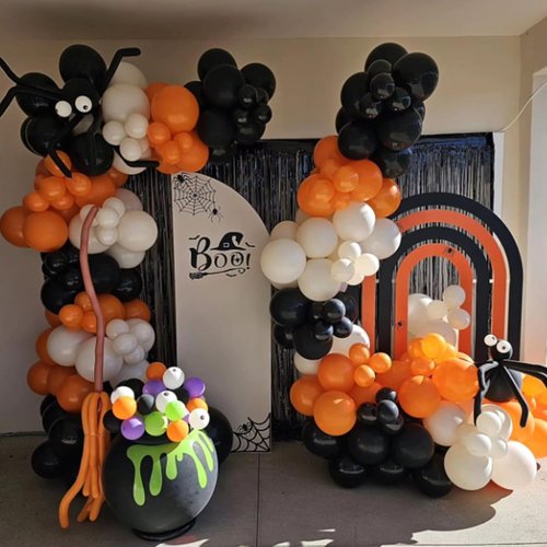 Awenztech Black Balloons - 12 Inch Latex Party Balloons | 50 Pack for Graduation & Halloween Decor