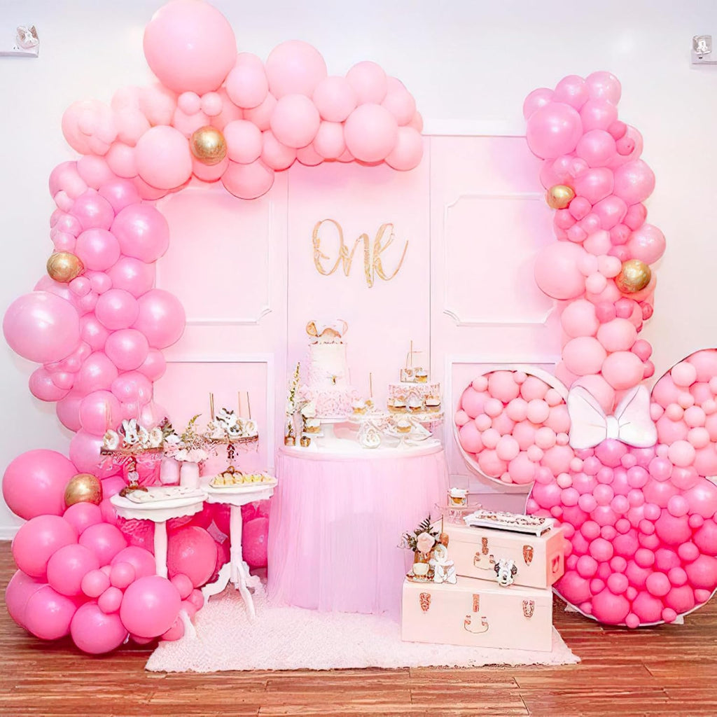 PartyWoo Pearl Pink Balloons - 50 Pcs 12 Inch Light Pastel Latex Helium Balloons for Celebrations
