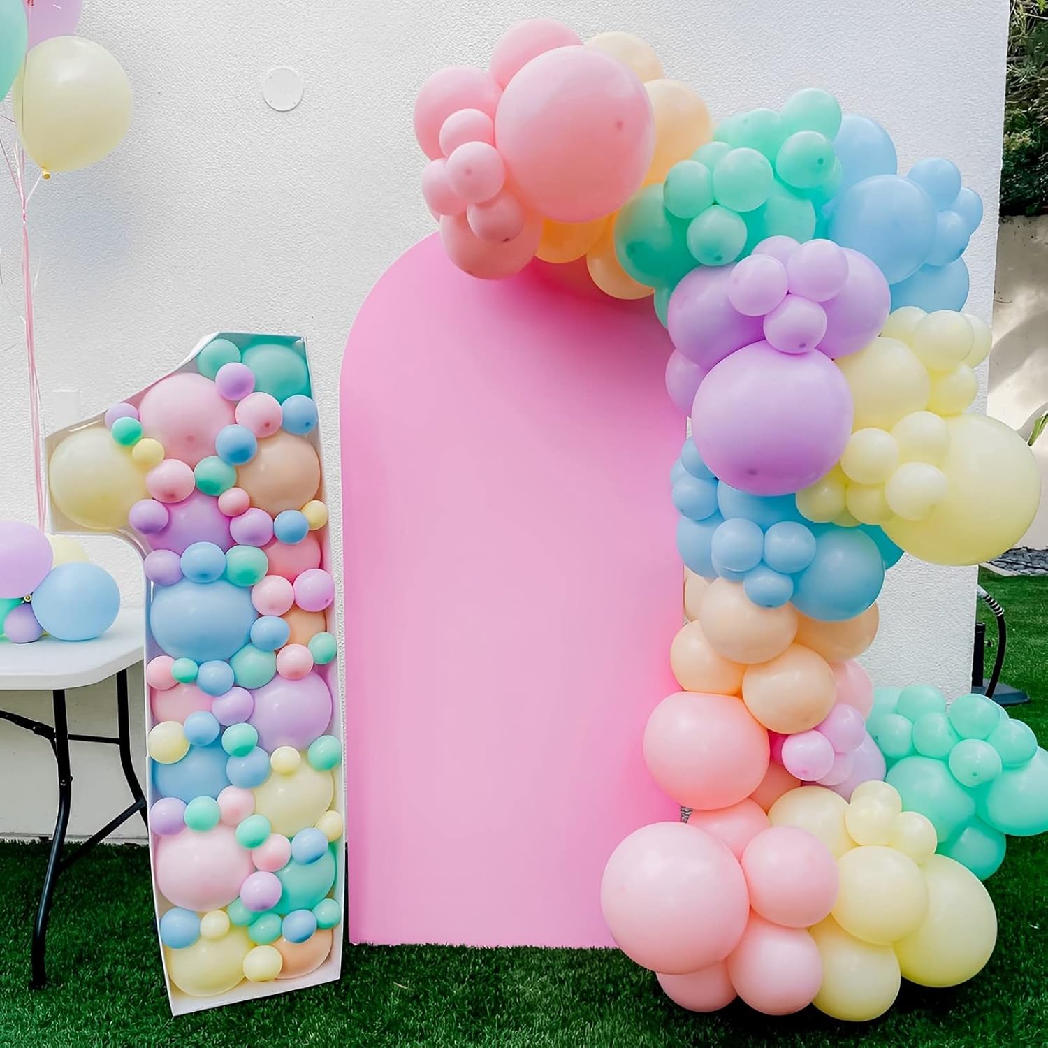Voircoloria 105pcs Light Pink Balloons - 12 Inch Pastel Pink for Birthday, Baby Shower & Wedding Decor
