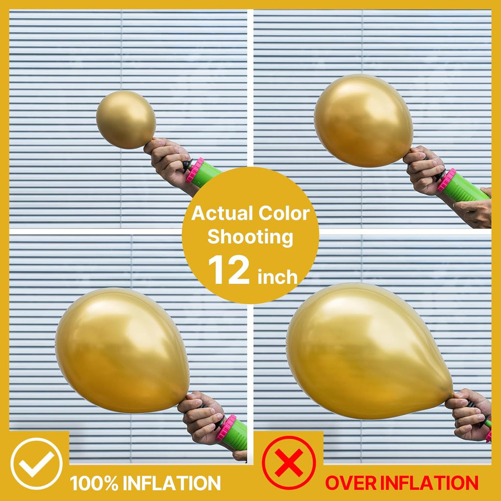 PartyWoo Gold Balloon Arch Kit - 100pcs in 5-18 Inch Sizes for Birthday, Wedding, Baby Shower Decor
