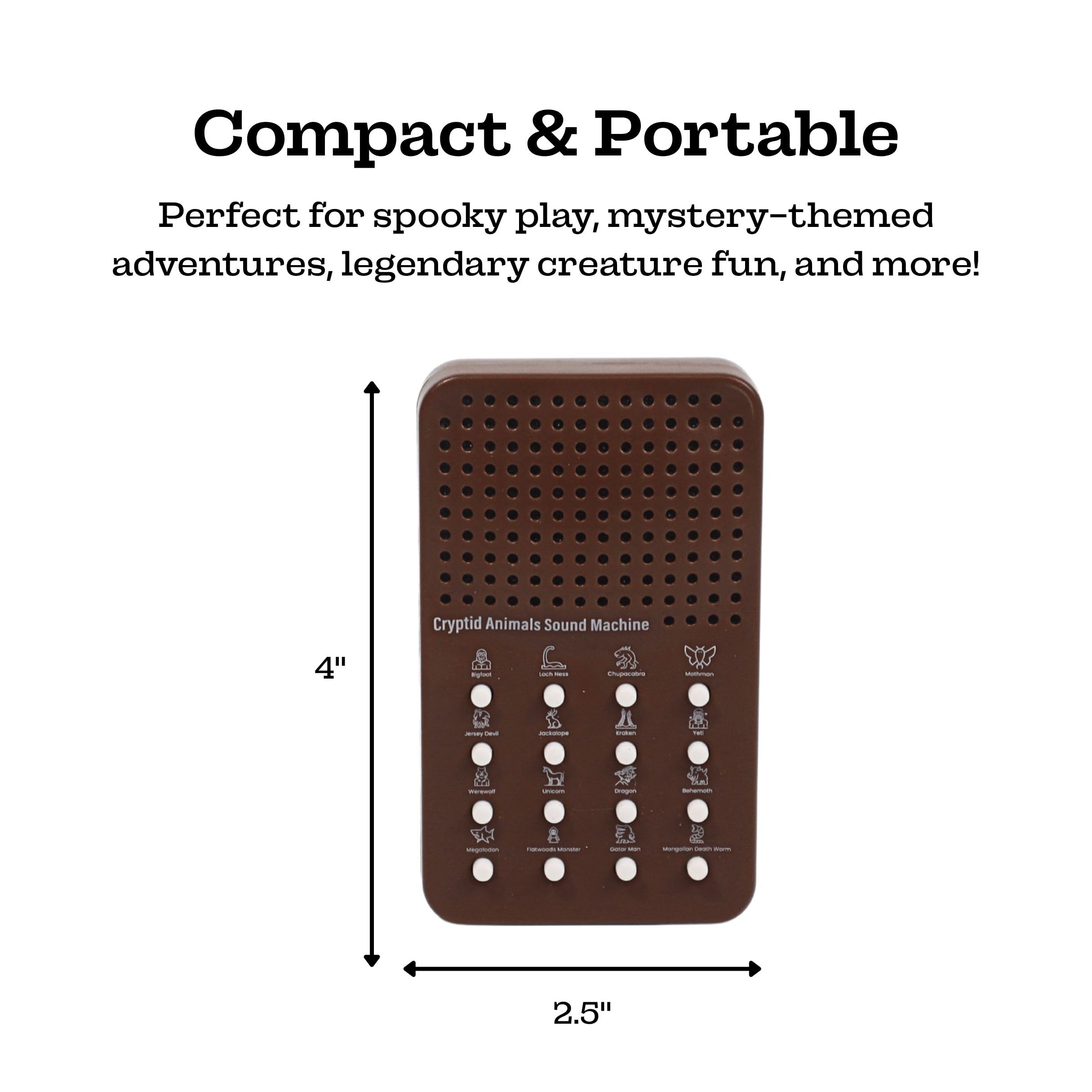 Cryptid Animal Noisemaker with 16 Sounds, Mothman, Bigfoot, Yeti, Lochness, Kraken Noises, Cryptids Electronic Sound Maker - Cryptozoology Themed Sound Effects Board For Kids, Birthday Toy Sasquatch