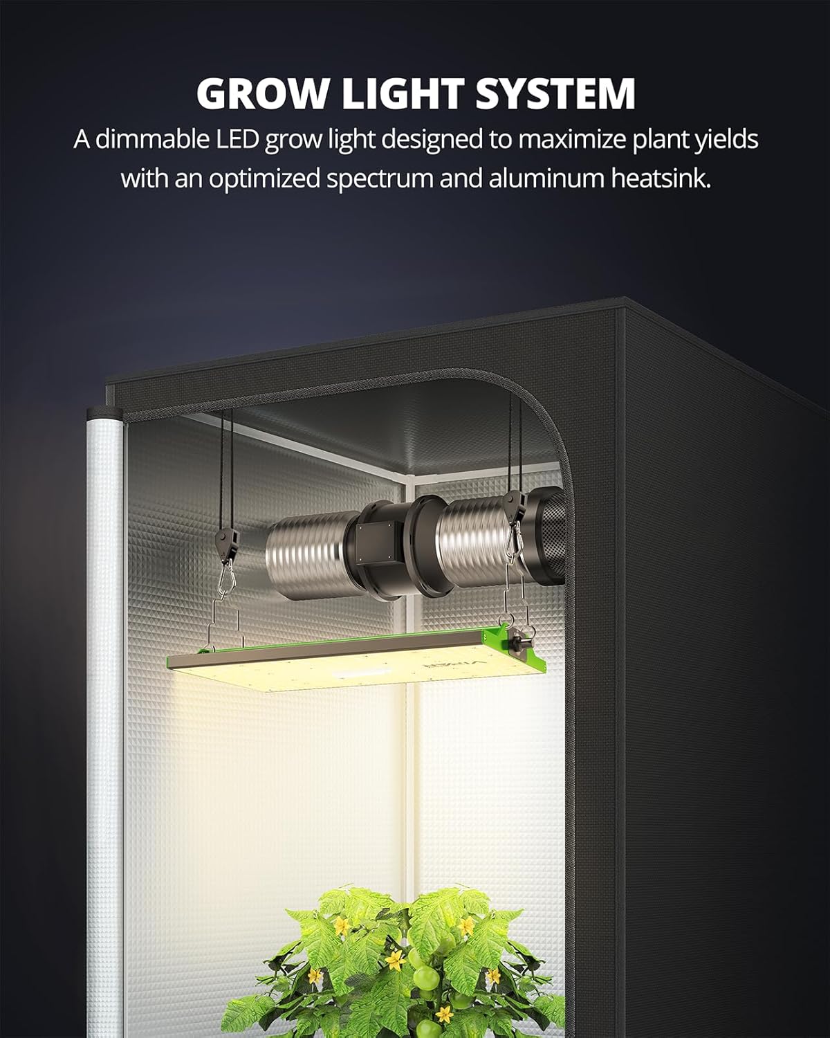 VIPARSPECTRA P700 Grow Light - 70W Dimmable Full Spectrum LED for Indoor Plants | 11000 Lumens, Ideal for Seedlings & Vegetables