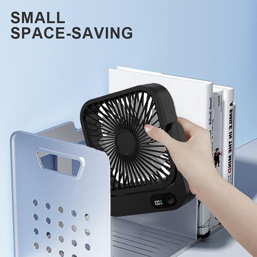 GIIKNEW 2-Pack Magnetic Cruise Ship Approved Fan, 5000mAh Battery Operated Portable Fan with 5 Speeds, Magnetically Sticks on Cabin Ceilings and Walls, Cruise Essentials 2026 - Black