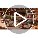 Christmas Plates 7.5 Inch Pack of 30 White and Red Scalloped Shell Design