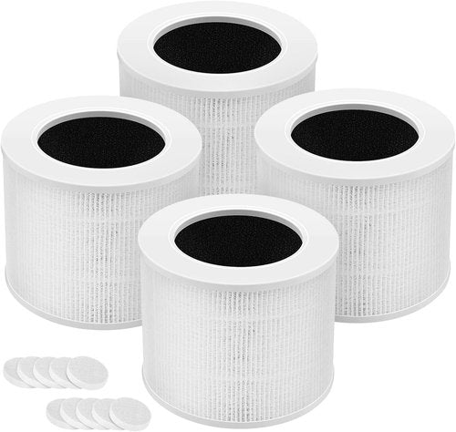 LEVOIT Core Mini Replacement Filter - 4 Pack for Core Mini-P Air Purifiers | High-Performance Filtration