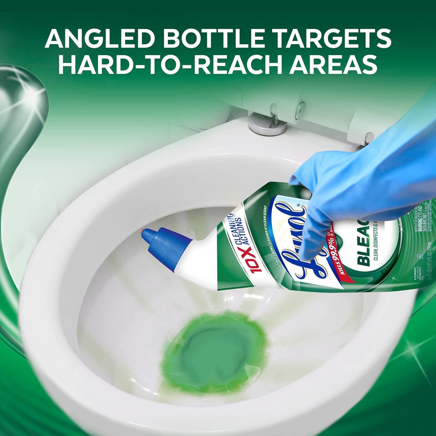 Lysol Toilet Bowl Cleaner Gel - Powerful Disinfectant & Stain Remover - 24oz (Pack of 2)