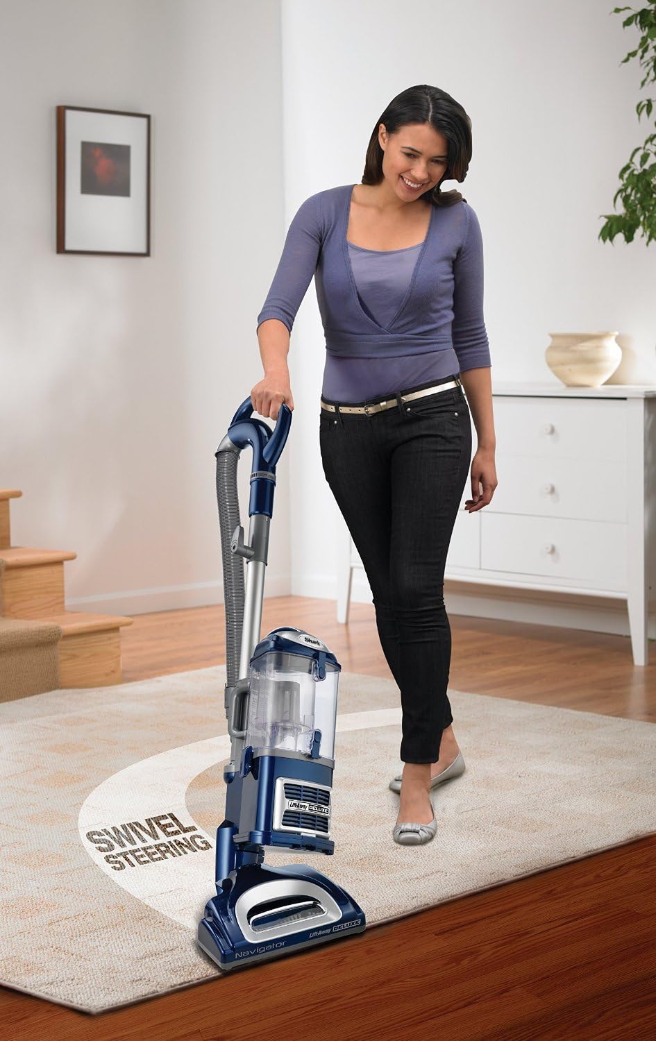 Shark NV360 Navigator Lift-Away Deluxe Vacuum - HEPA Filtration - Blue (Renewed)