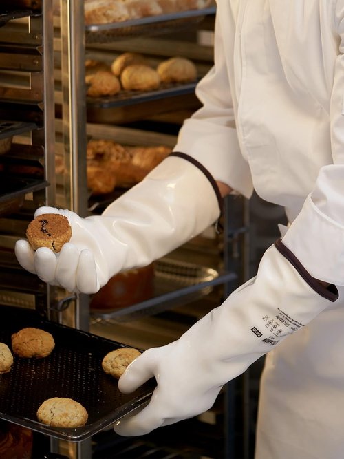LANON 15" Liquid Silicone Oven Gloves - Heat Resistant, Waterproof, Extra Long, Large, Food Grade
