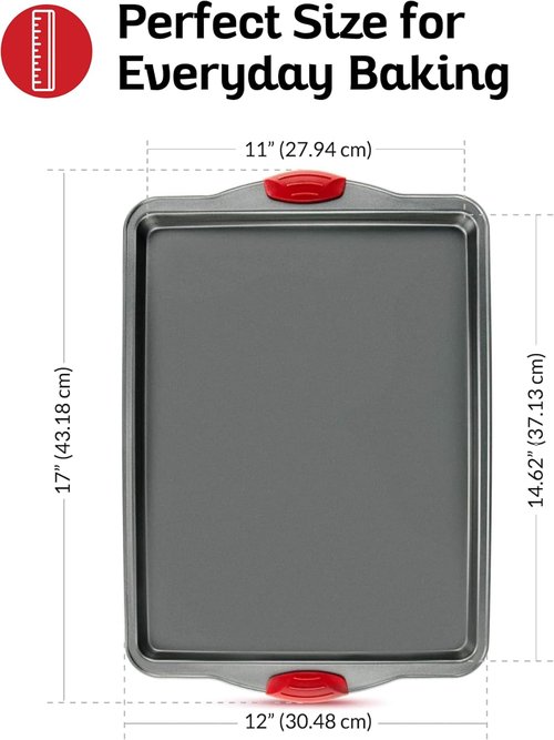 Boxiki Kitchen Non-Stick Baking Sheet - 11x14 Inch Carbon Steel Pan | Dent, Warp & Rust Resistant