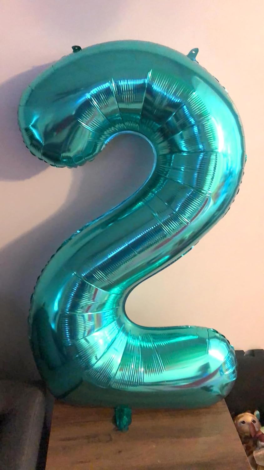 40 Inch Blue-Green Number 9 Balloon - Perfect for Birthday Parties, Engagements & Graduations