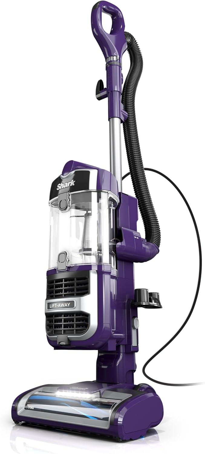 Shark Lift-Away Upright Vacuum - PowerFins, Self-Cleaning Brushroll & Anti-Allergen Technology | Eggplant