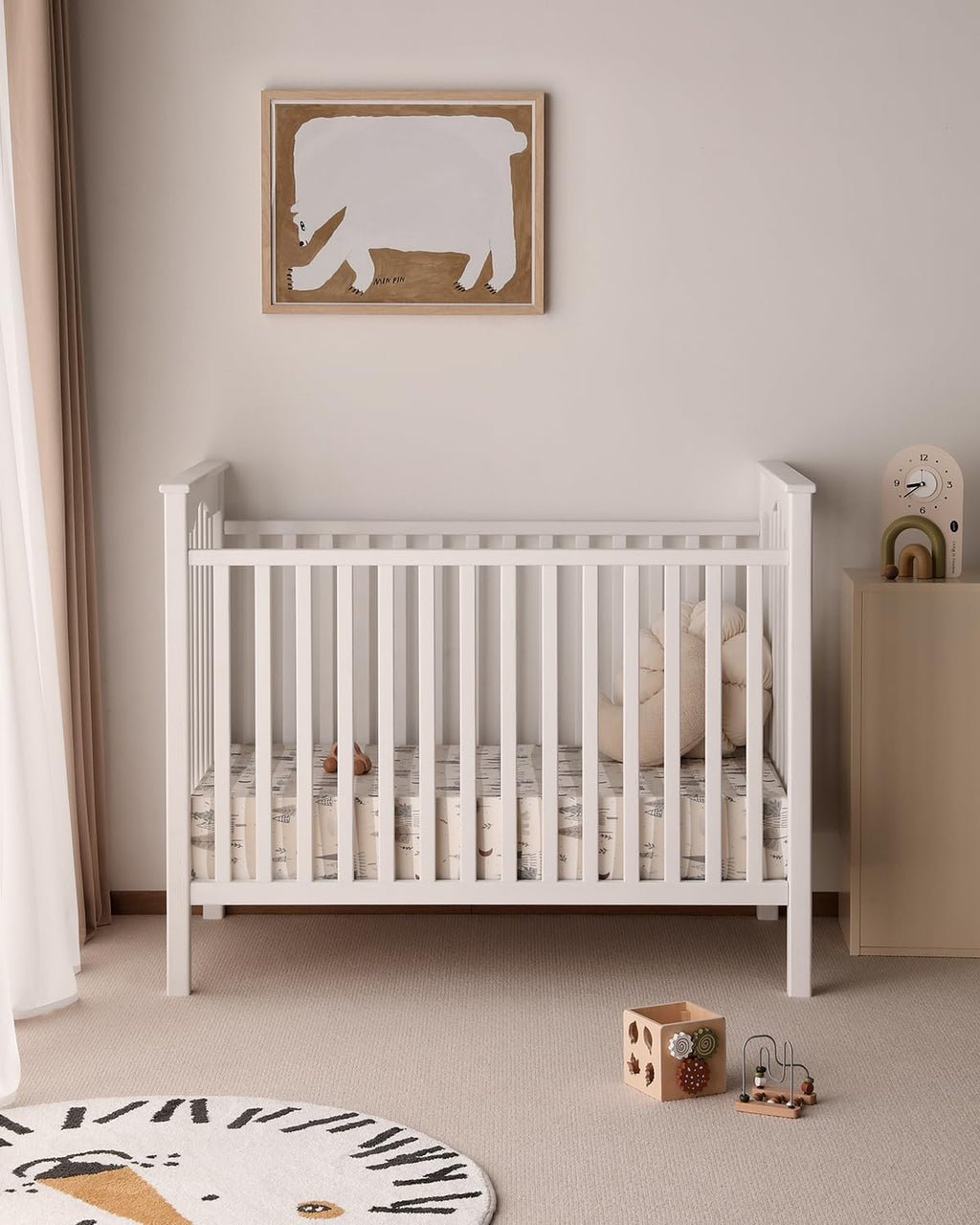 Yoofoss Baby Crib Sheets - Ultra Soft Microfiber 2-Pack for Standard Crib & Toddler Mattress | 52x28 Inches, Neutral Forest Bear Design