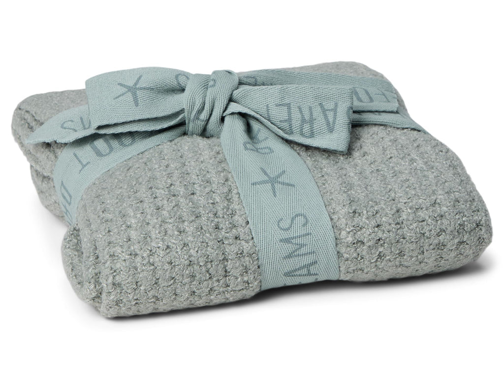 Barefoot Dreams® CozyChic Lite® Waffle Receiving Blanket, Waterfall, 30"x30"