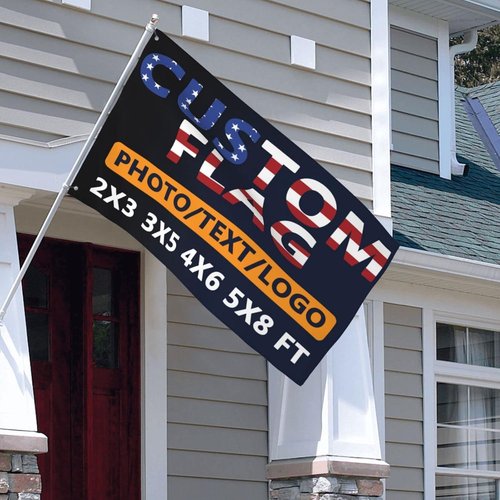 Custom Flag 3x5 Ft - Double-Sided Outdoor Flag | Personalize with Your Text, Photo, or Logo