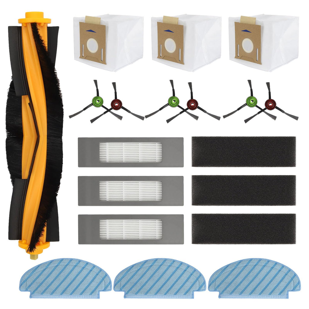 19 PCS Accessories Kit for ECOVACS DEEBOT N10 PLUS/ T9+/ N8 PRO+/ N8+/ T8AIVI+/ T8+ Robot Vacuum, Replacement Parts Main Brush, Side Brush, Filter, Mop pads, Dust Bag