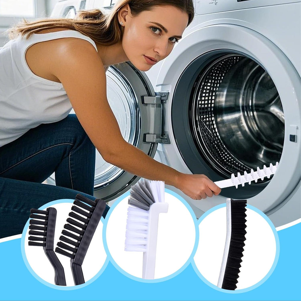 Palksky Washing Machine Cleaning Brush Set - 1 Drum Slot & 5 Crevice Brushes for Front Load Washers