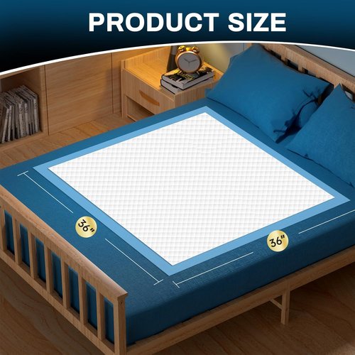 AAY Disposable Bed Pads - Extra Large Heavy Duty Incontinence Underpads | 36" x 36" (50 Count)