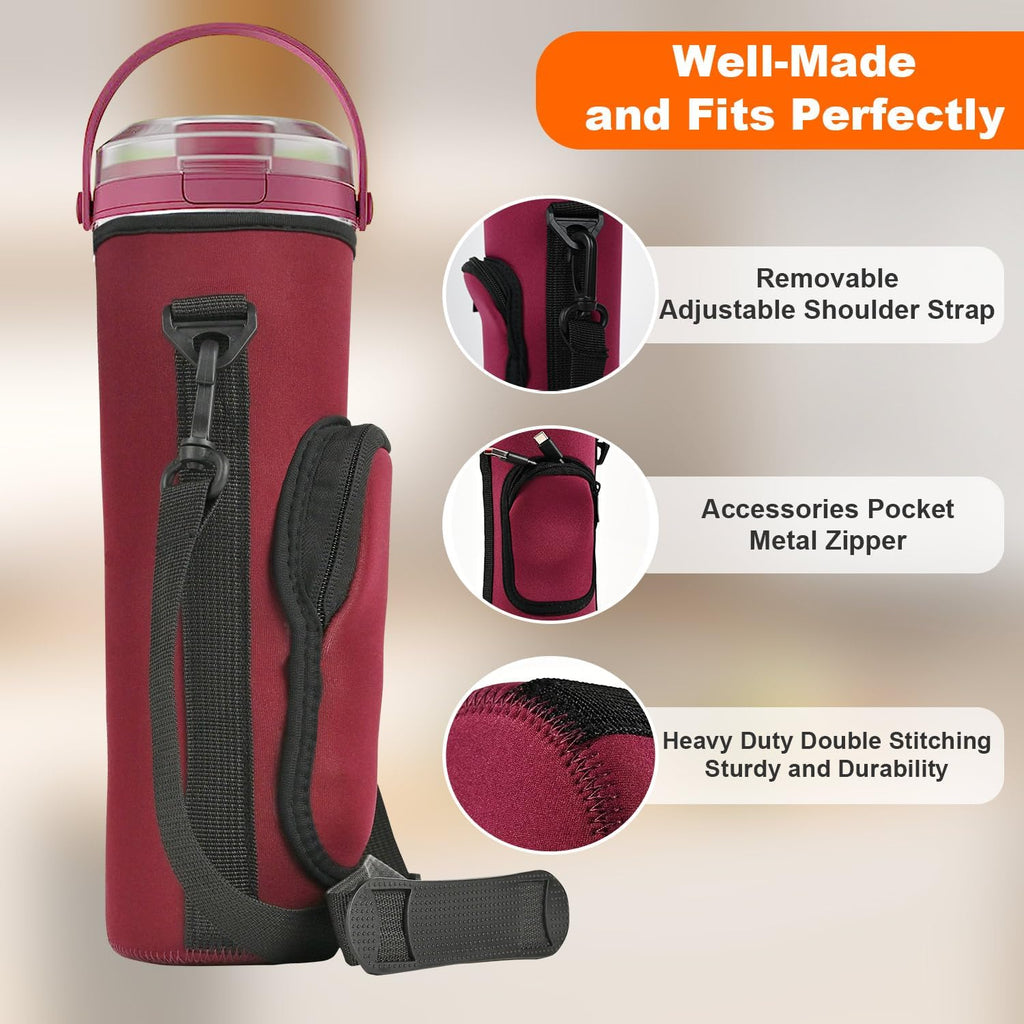 Ninja Storage Bag - Portable Blender Dust Cover with Shoulder Strap & Accessory Pocket | Burgundy