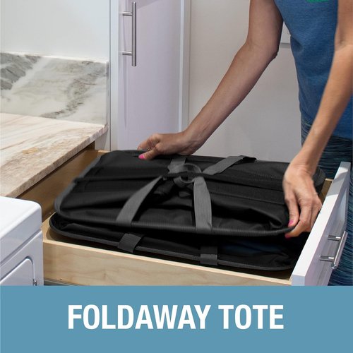CleverMade Collapsible Laundry Caddy - XXL 64L Foldable Hamper & Tote, Space-Saving Organizer | 2 Pack - Black Gray