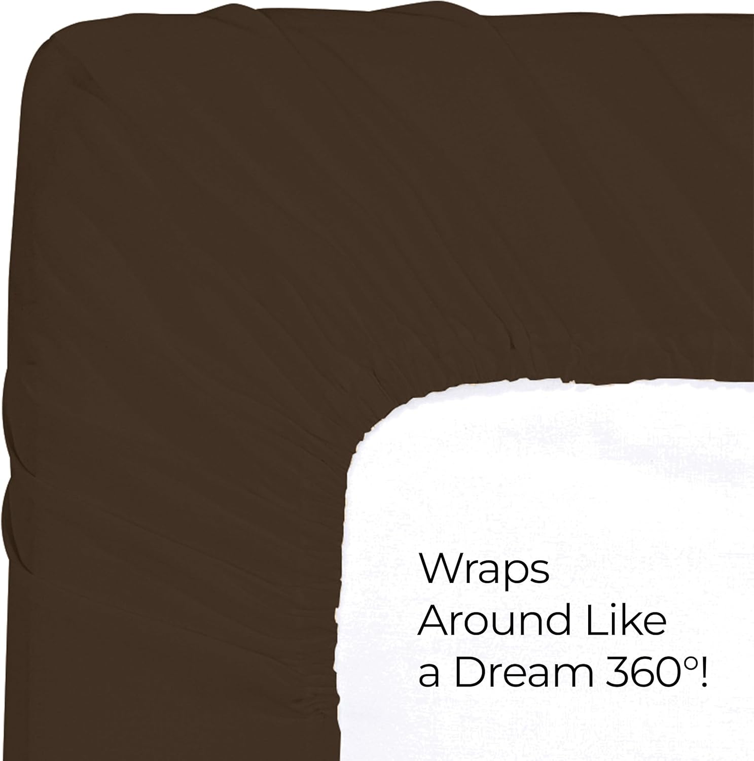 Utopia Bedding Queen Fitted Sheet - Deep Pocket Microfiber - Soft, Shrinkage & Fade Resistant - Brown