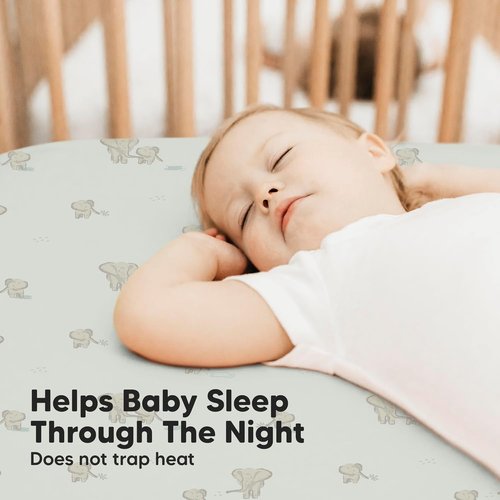KeaBabies Baby Crib Sheets - 2-Pack Fitted Bamboo Toddler Bed Sheets | Soft & Cozy 52x28 for Boys & Girls