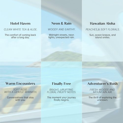 ASAKUKI Essential Oils Set - Luxury Hotel-Inspired Diffuser Blends | Neon & Rain, Hawaiian Aloha, Warm Encounters