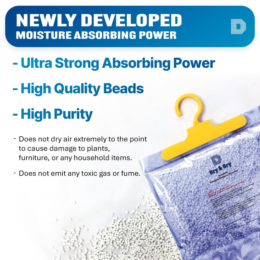 Dry & Dry 10 Pack[7 OZ] Premium Moisture Absorbers Dehumidifiers for Basement Dehumdifiers for Bedroom Small Dehumidifiers - Moisture Absorber