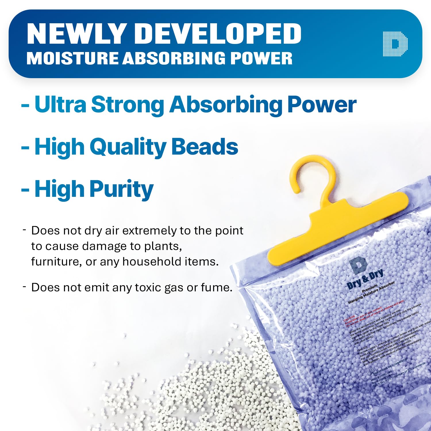 Dry & Dry 10 Pack[7 OZ] Premium Moisture Absorbers Dehumidifiers for Basement Dehumdifiers for Bedroom Small Dehumidifiers - Moisture Absorber
