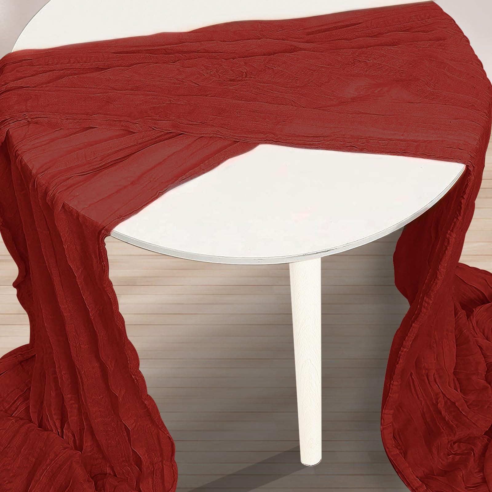 20 Pack Terracotta Christmas Cheesecloth Table Runner 35x120 Inch 10Ft Rustic Gauze Cheese Cloth Table Runner Sheer Cheesecloth Table Runners for Wedding Party Bridal Shower Decoration