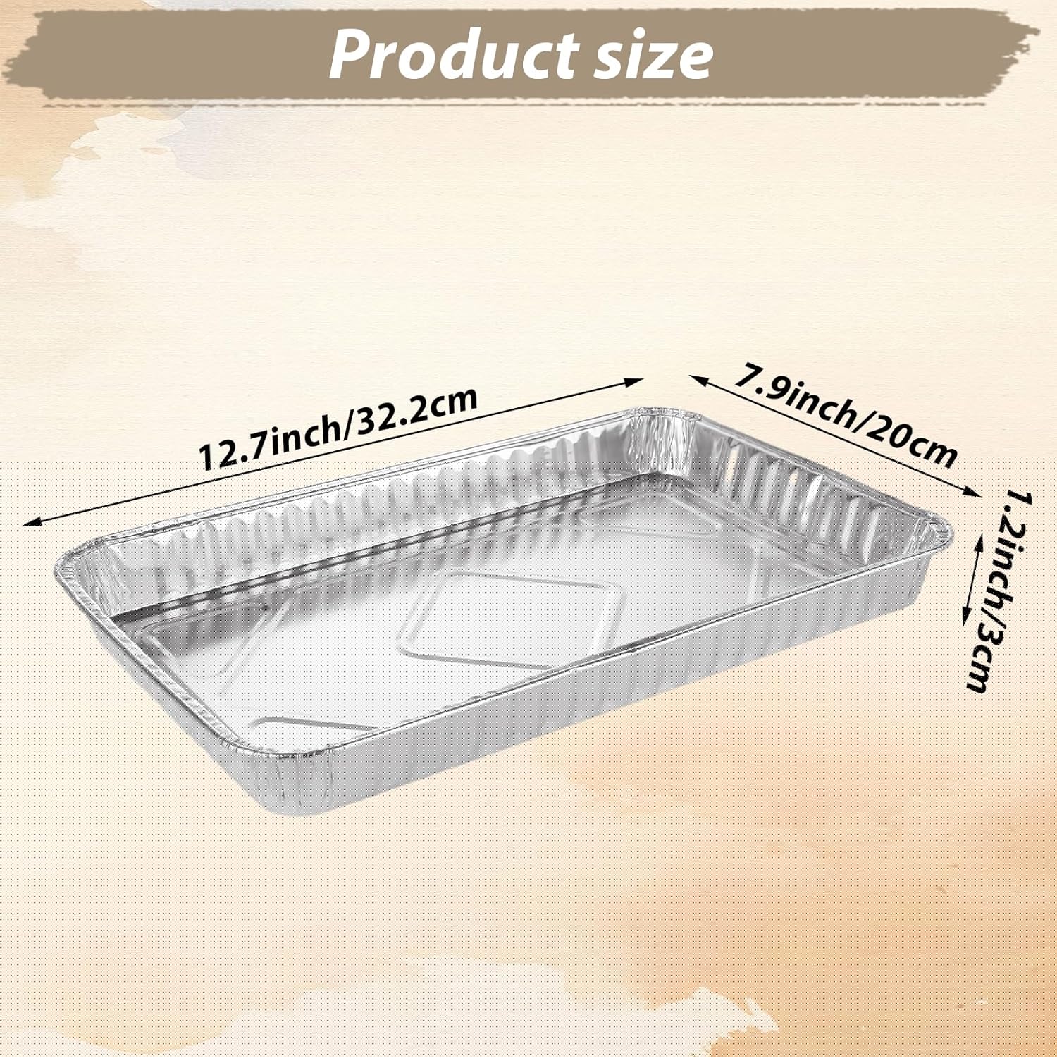 CYEAH Cookie Sheets for Baking - 50 Pcs Durable Nonstick Aluminum Foil Pans | 12.6 x 8 in, Perfect for BBQ & Camping