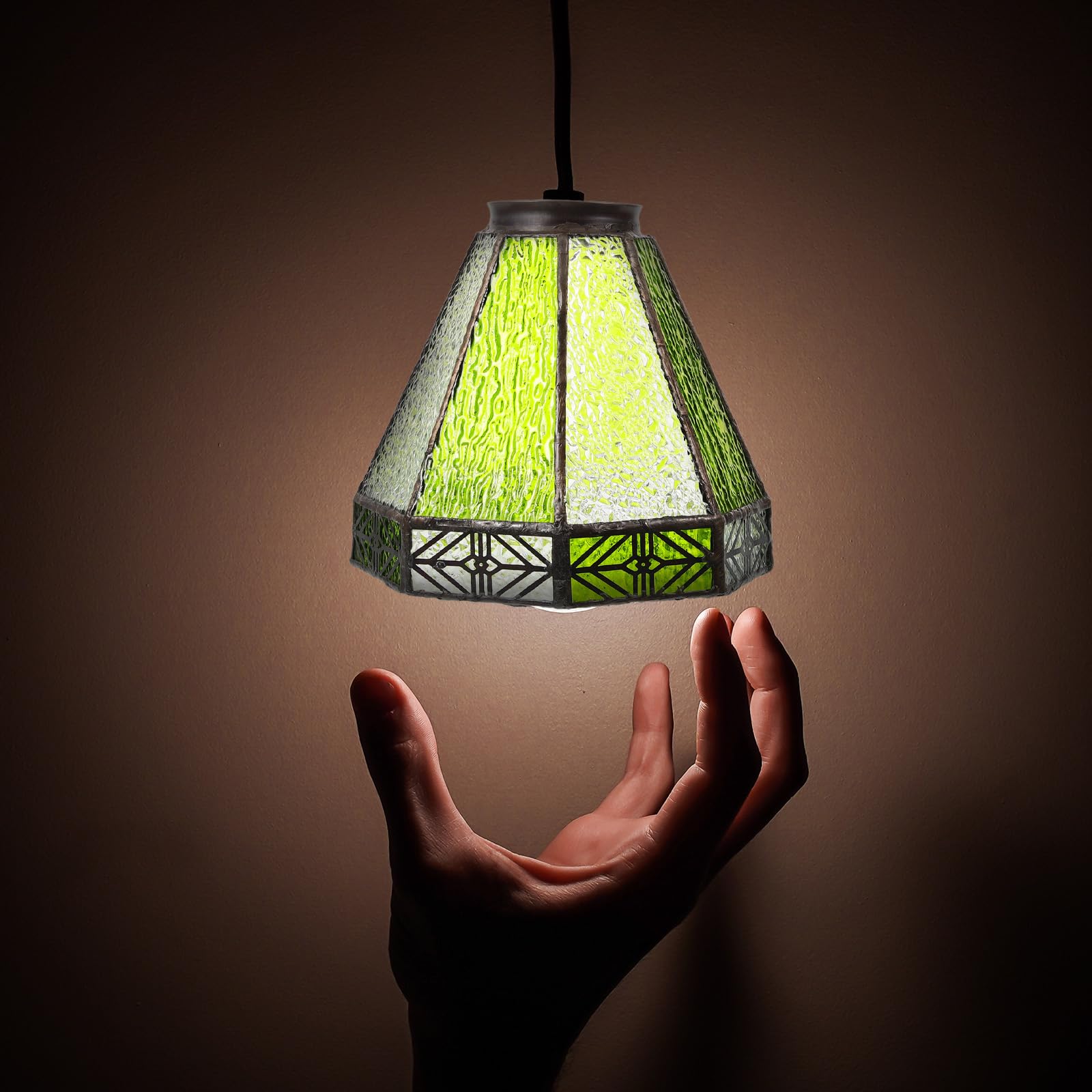 OSALADI 5.5 Inch Glass Lamp Shade Vintage Pendant Light Replacement for Mediterranean Style Restaurants and Bars