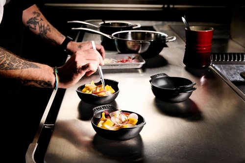 Le Creuset Enameled Cast Iron Mini Round Braiser Set - 3 Qt, Matte Black | Gourmet Cooking Essential