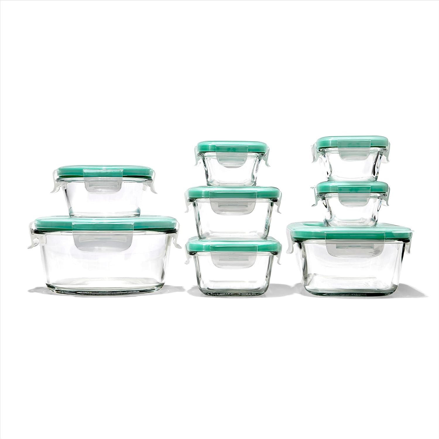 OXO Good Grips 16-Piece Airtight Glass Container Set - Smart Seal for Freshness & Organization