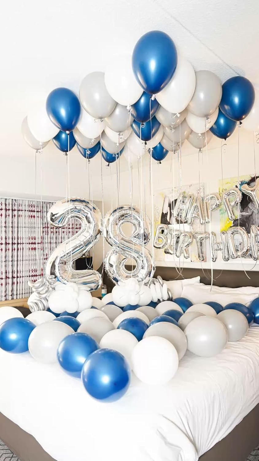 Silver 8 Balloon - 40 Inch Number Balloon for 8th Birthday Decorations | Perfect for Boys & Girls
