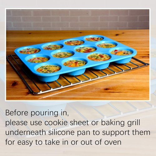 CAKETIME Silicone Muffin Pan - Versatile Cupcake & Mini Loaf Baking Molds | Food Grade 3-Pack