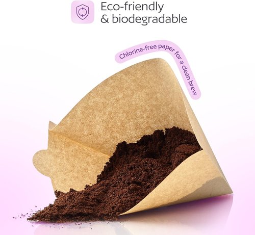 Cuisinart Unbleached Paper Coffee Filters - 100 Count for 8-12 Cup Makers | Ideal for Pour Over & Drip Coffee
