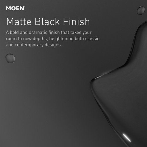 Moen Matte Black Hydro Energetix High Pressure Shower Head with Handheld Sprayer Featuring 8 Spray Settings, 200W0BL