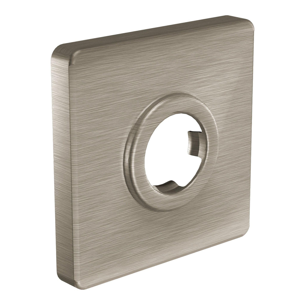 Moen 147572BN Modern Square Shower Arm Flange, Brushed Nickel