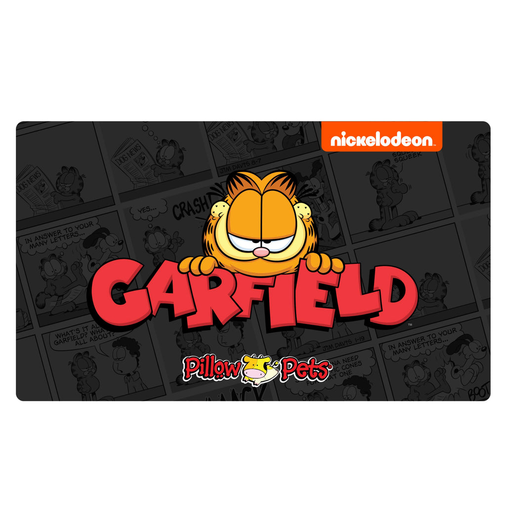 Pillow Pets Garfield Stuffed Animal 17 Inch Travel Size Airplane Plush Machine Washable Plushie Gift for Toddlers, Kids, and Teens