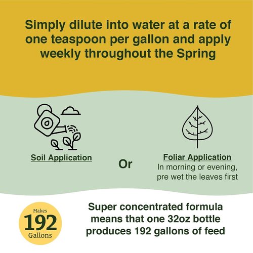 Farmer's Secret Spring Booster Fertilizer - Super Concentrated 8-16-8 Formula | 32oz for All Plants