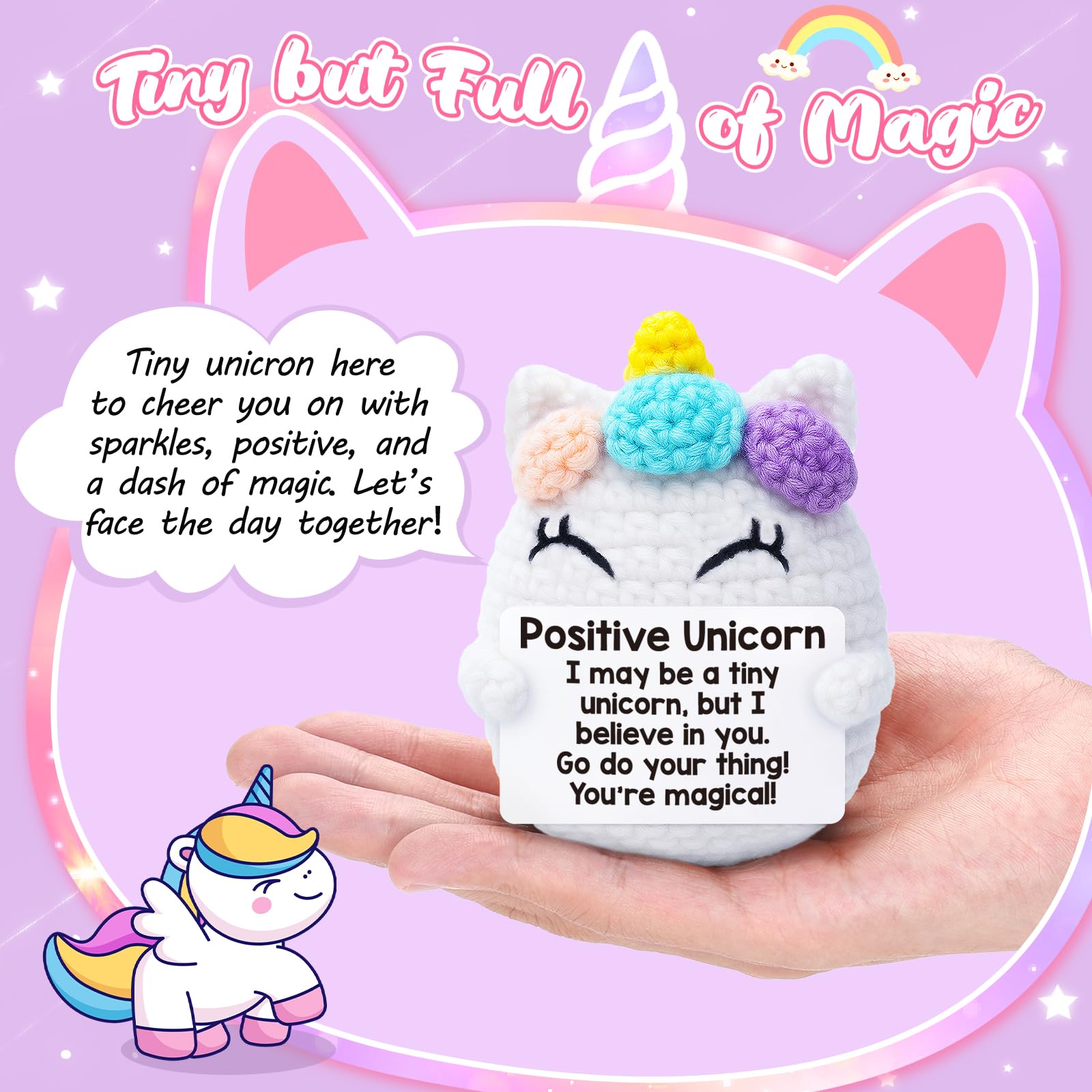 Positive Unicorn Teen Girl Gifts Trendy Stuff Birthday Back to School Gifts for Students Girls Appreciation Gift for Boss Lady Nurse Teacher Christmas Stress Relief Gift for Women Coworkers Friend