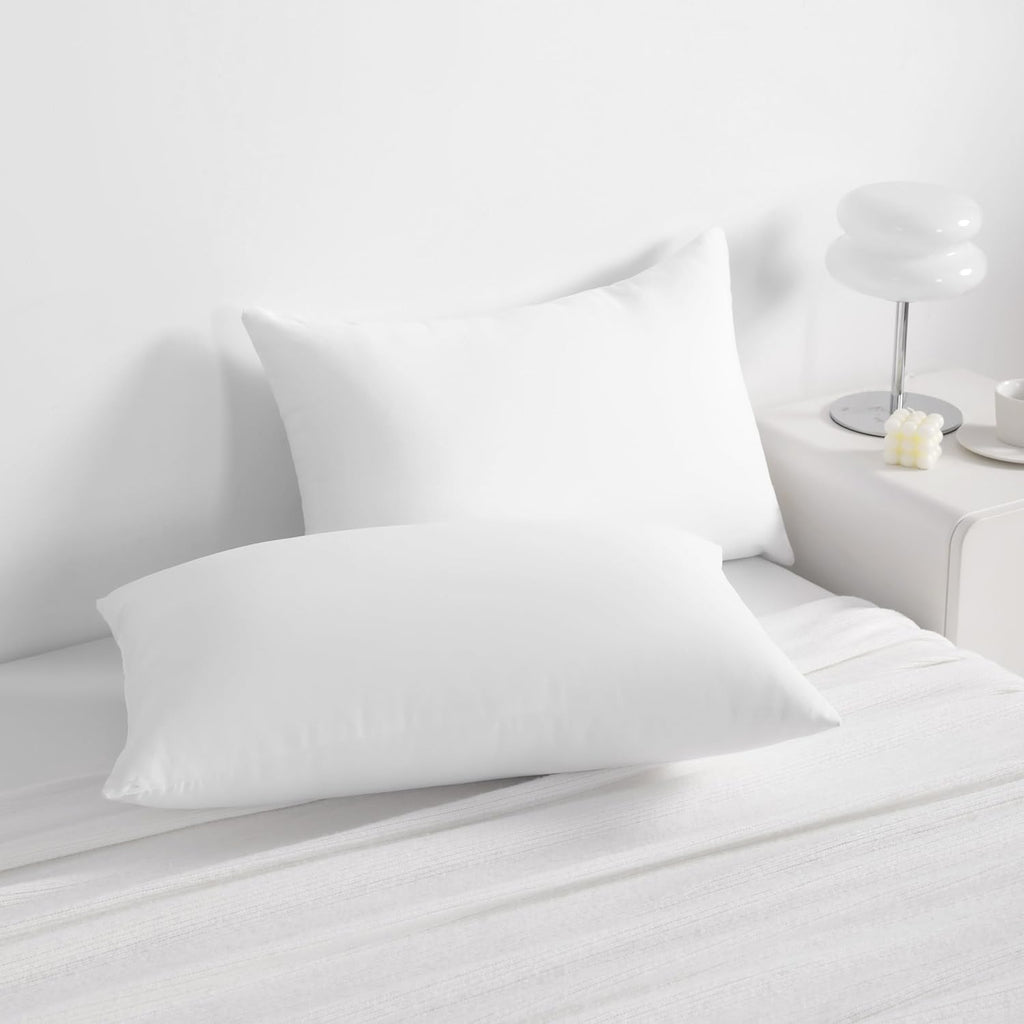 NTBAY King Size Down Alternative Bed Pillows - Soft, Machine Washable Set of 2 for All Sleepers | White