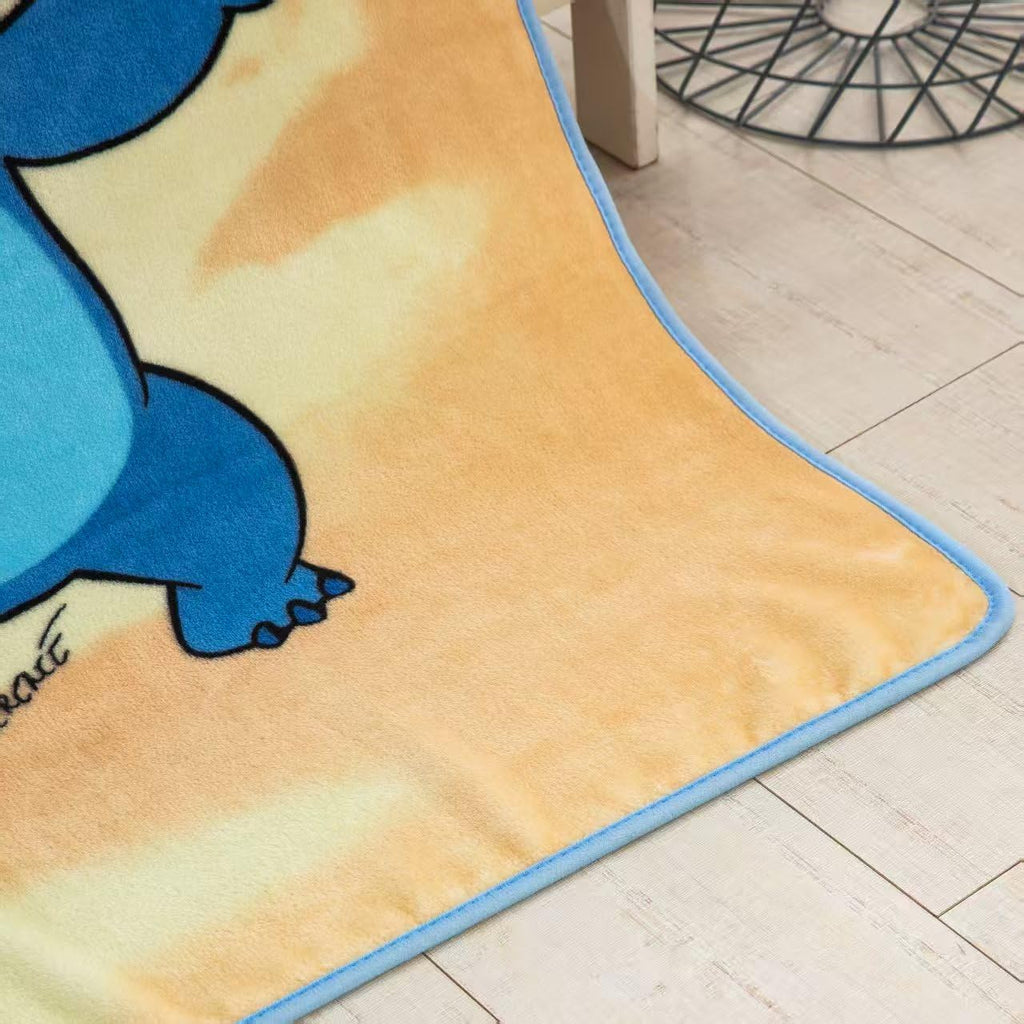 Cartoon Stitch Supey Soft and Warm Blanket Specially Designed for Children. It Measures 55 inches by 40 inches. It is Suitable for Placing on Sofas and Chairs, and can be Used in The Living Room.