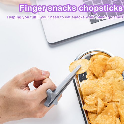9 Pcs & 9 Colors! Snack Chopsticks,Finger Chopsticks For Snacking,For Clean Hands,Chip ,Ergonomic Design Stable And Not Easy To Fall Off Convenient For Snacking Gaming