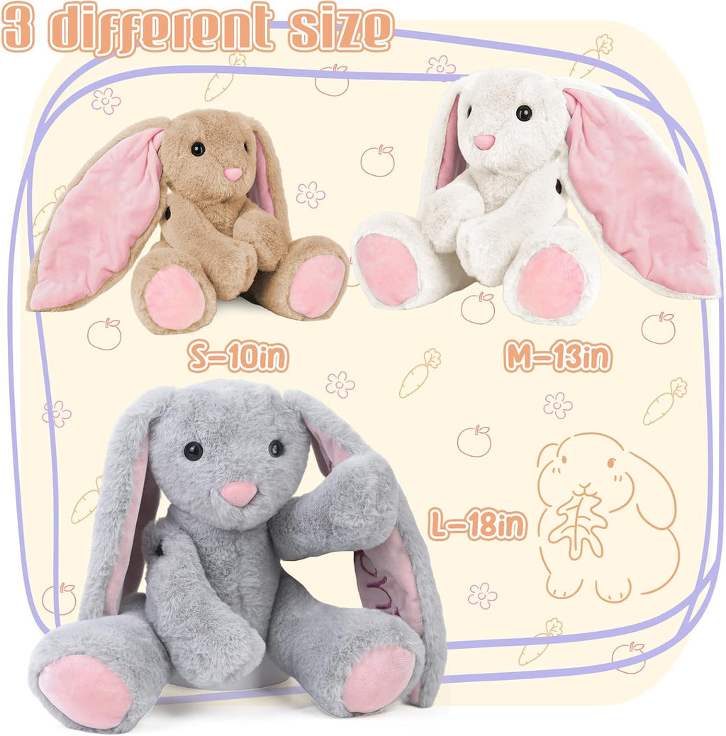 Skiennix Personalized Bunny Plush - Custom Embroidered Stuffed Animal for Babies | Perfect Gift for Toddlers